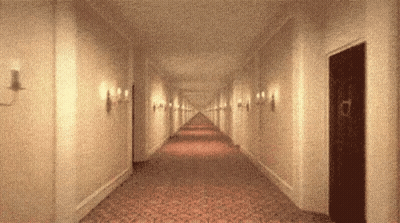 Long Hallway With Door Letter D