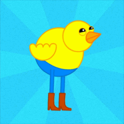 Long Legs Dancing Chicken Animation GIF