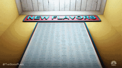 Long List Of New Flavors GIF