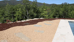 Long Stretch Of Mulch For Flagstone Patio GIF