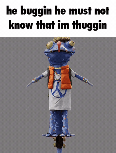 Long Tongue Cartoon He Buggin Im Thuggin GIF