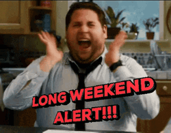 Long Weekend Excited Jonah Hill  GIF