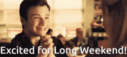 Long Weekend Kurt Hummel Glee GIF