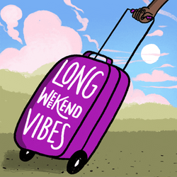 Long Weekend Vibes Violet Luggage GIF