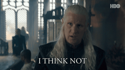 Long White Hair Man Says I Think Not HBO GIF