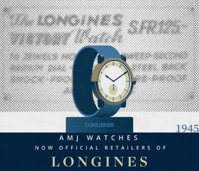 Longines Watch On Pedestal GIF
