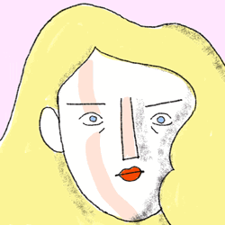 Look Away Animated Girl GIF