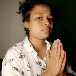 Look Away Funny Pray Namaste GIF