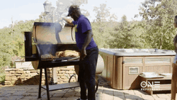 Look Away Hot Grill Smoke GIF