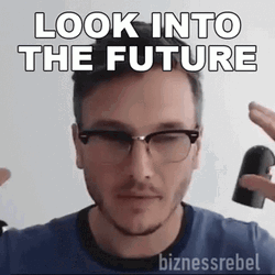 Look Into The Future Michal Koziol GIF