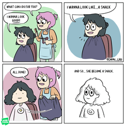 Looking Like Snack Haircut Comics GIF