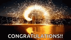 Looks Like Animated Sparkling Fireworks Congratulations GIF