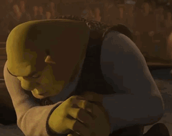Looks Up Shrek Fierce Eyes GIF