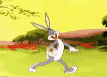 Looney Tunes Bugs Bunny Skipping Rabbit GIF