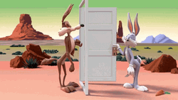 Looney Tunes Bunny Slamming Door
