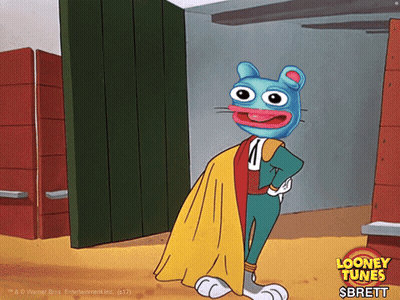 Looney Tunes Character Standing In Front Of Door GIF