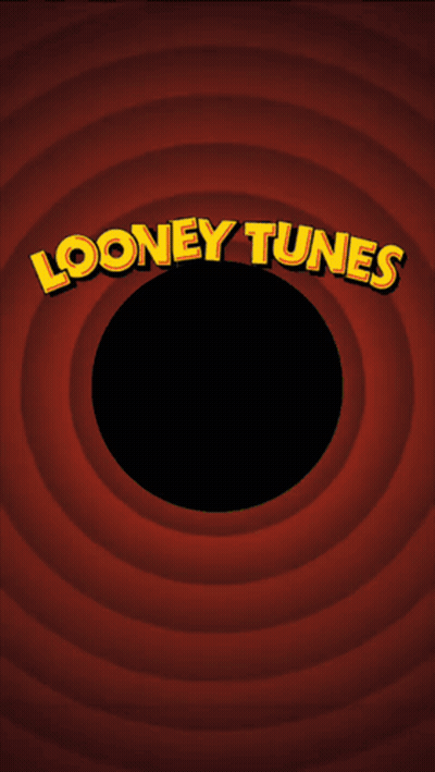 Looney Tunes Poster With Man In Circle GIF