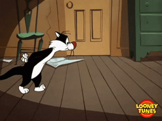 Looney Tunes Sylvester Anxiously Waiting GIF