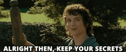 Lord Of The Rings Alright Then Keep Your Secrets GIF