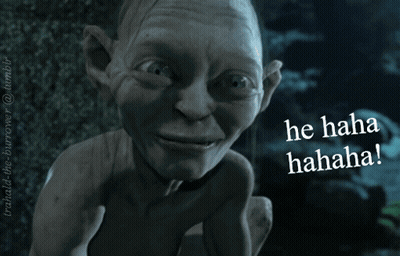 Lord Of The Rings Gollum Saying He Haha Hahaha GIF