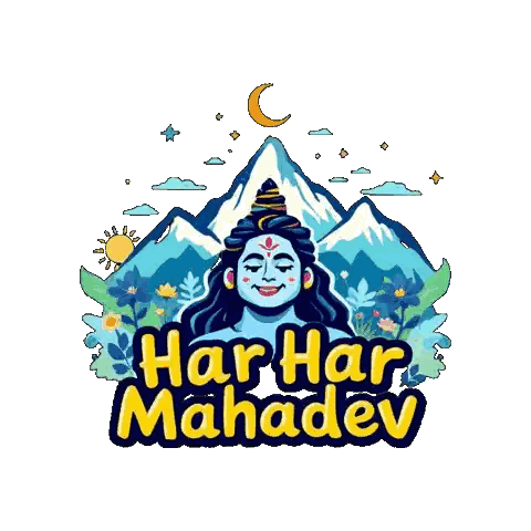 Lord Shiva Har Har Mahadev Sticker