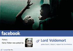 Lord Voldemort Poke Harry Potter Forehead GIF