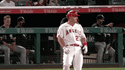 Los Angeles Angels Frustrated Mike Trout  GIF