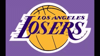 Los Angeles Losers Logo With Basketball GIF