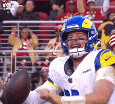 Los Angeles Rams Player Holding Football GIF