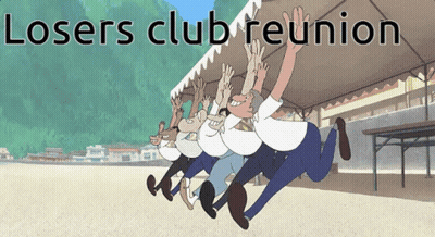 Losers Club Reunion Jumping Men GIF