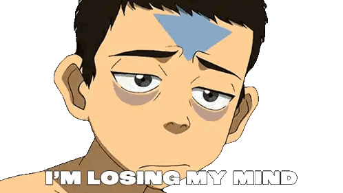 Losing My Mind Cartoon Sticker