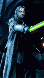 Lotr Aragorn In His Fight Sword GIF