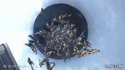 Lots Of Velociraptor Fallen From Sky GIF