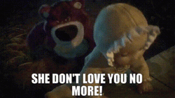 Lotso Pulling Back A Doll GIF