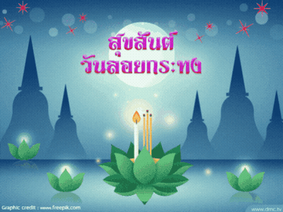 Lotus Flower With Candle GIF