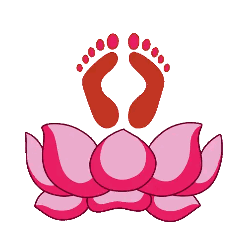 Lotus Flower With Footprint Sticker