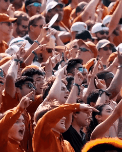 Loud Crowd Texas Longhorns Cheering GIF