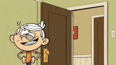 Loud House Character Standing In Front Of Door GIF