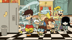 Loud House Mom With Family Infront The Freezer GIF