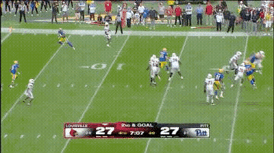 Louisville Vs Pittsburgh Football 27 To 27 GIF