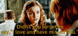 Love And Have Missed Me Hermione Granger GIF