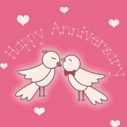 Love Birds Happy 25Th Anniversary GIF