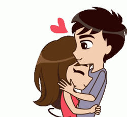 Love Cute Couple Animation Kissing Forehead GIF Love Cute Couple Animation Kissing Forehead GIF