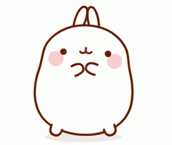 Love Cute Molang Sticker Blowing Heart Kiss GIF