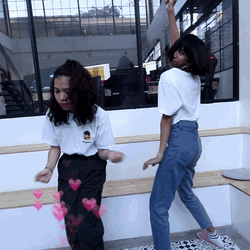 Love Emoji And Kid Dancers Meme  GIF