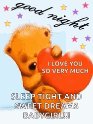 Love Good Night Shy Bear GIF