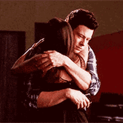 Love Hug Cory Monteith Glee GIF
