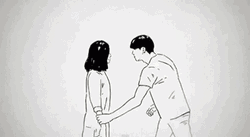 Love Hug Couple Colors GIF