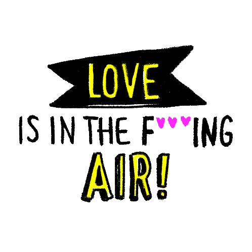 Love Is In The Air Sign Sticker