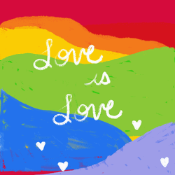 Love Is Love Chalk Art GIF